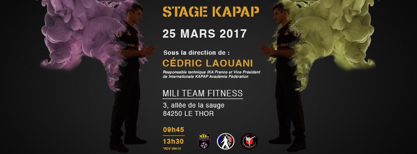 Bannière stage KAPAP Militeam fitness Le Thor